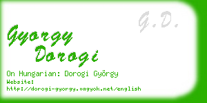 gyorgy dorogi business card